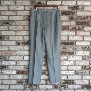 🐑 Vintage Lands' End 100% Wool Pleated Trousers Gray 18